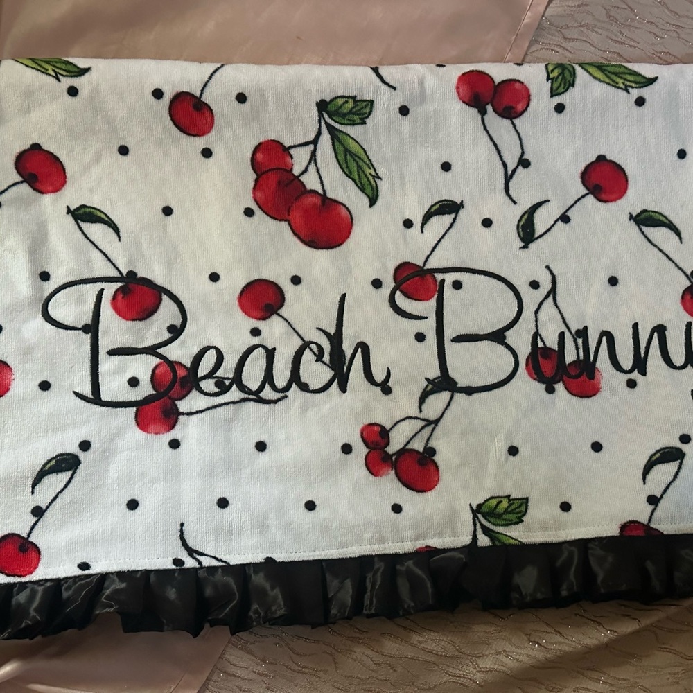 Beach Bunny Cherry and Polka Dot Towel